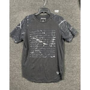 SWITCH Remarkable T-Shirt Mens Size L Black Short Sleeve with Silver Trim